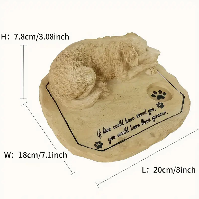 Pierre tombale pour chien 3D