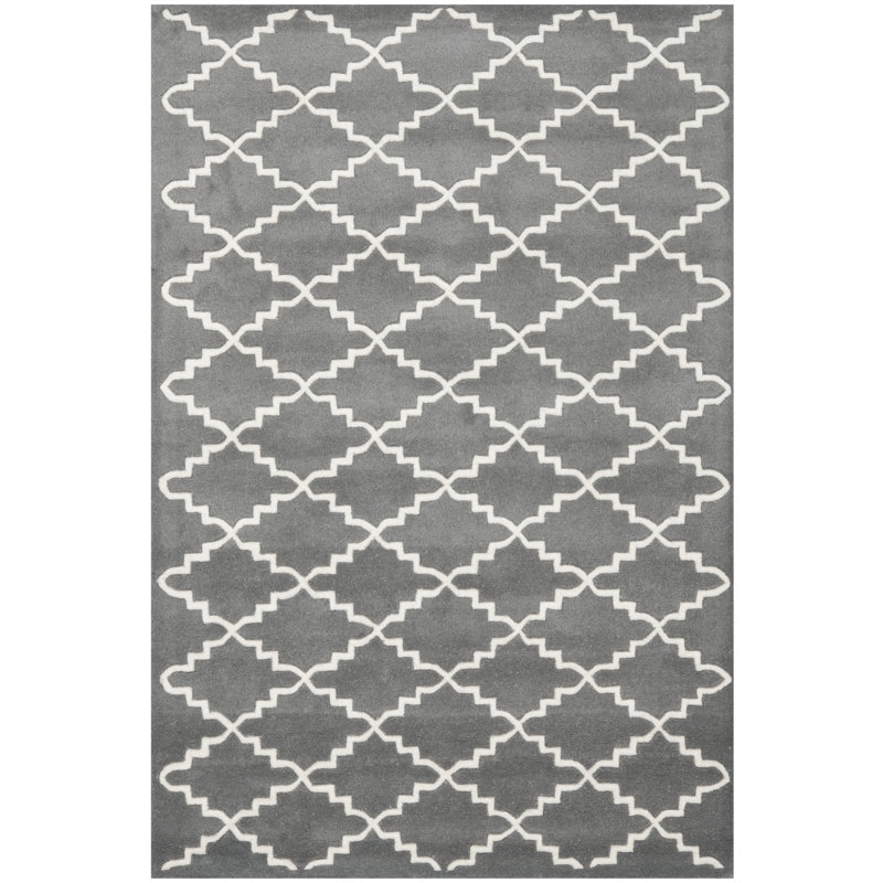 Carolene Hand Tufted Wool Geometric Rug, Rectangle 3' x 5'