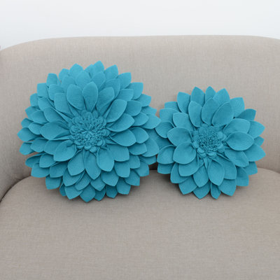 Fleur De Jardin Collection Ruffled Throw Pillow