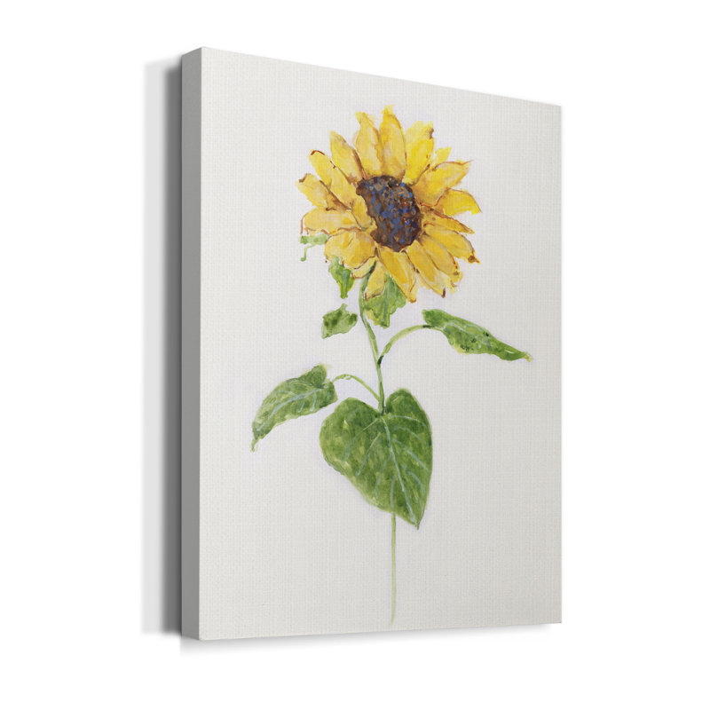 Tournesol I - reproduction d'art sur toile tendue, H 32 po x l 24 po