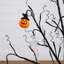 3 pi. Arbre d'ornement artificiel pré-éclairé avec citrouilles et crânes d'Halloween avec 48 lumières DEL blanc chaud