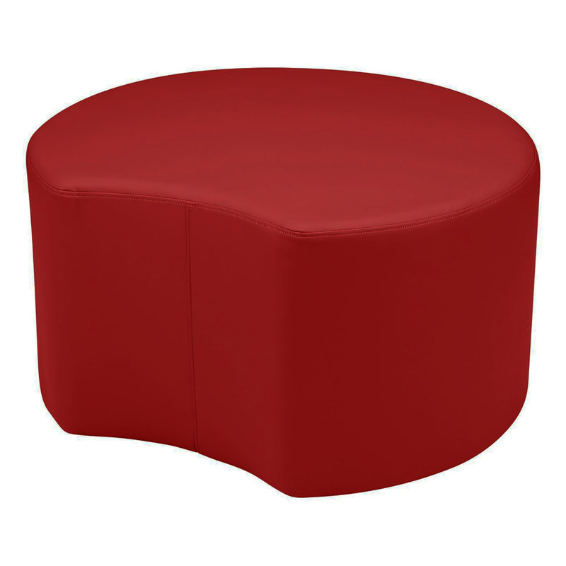 Pro Series Upholstered Crescent Ottoman 18" Height, Crimson