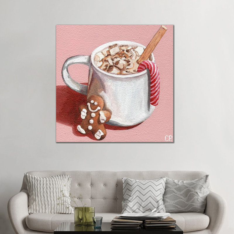 Festive Hot Choc - reproduction d'art murale - toile tendue, H 48 po x l 48 po, Toile tendue, Ne s’applique pas