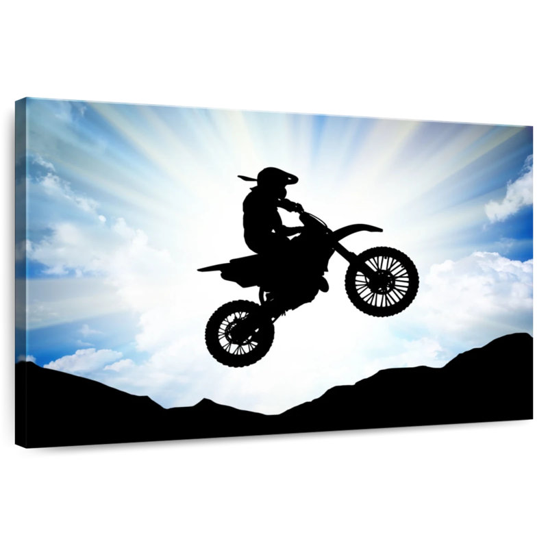 Sireci Motocross Rider, 30" H x 45" W