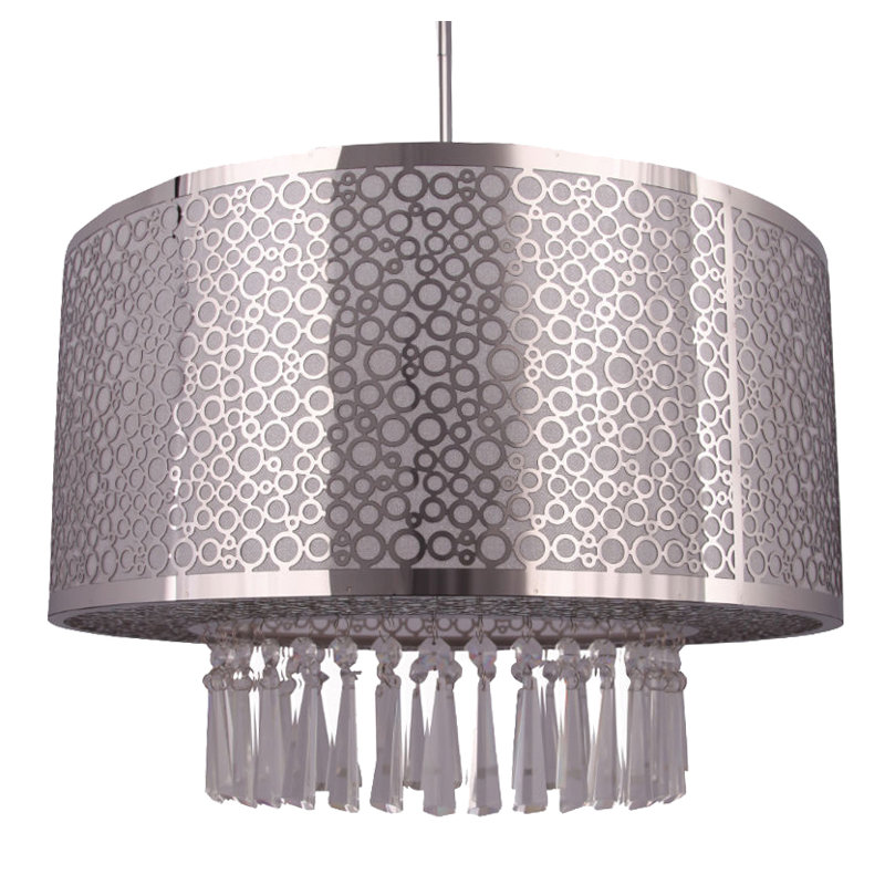 Willem 3 - Light Drum Chandelier, Chrome, 39" H x 20" W x 12" D