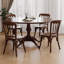 Table de salle à manger en bois massif brun noisette-1817584800