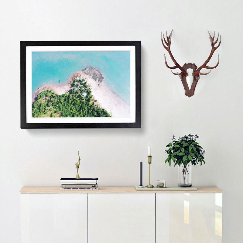 Beach in Conakry Guinea in Abstract - Picture Frame Photograph Print, 36cm H x 48cm W x 2cm D, Black Framed