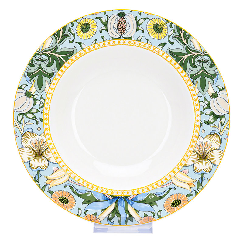 Morris Garden Soup Plate Bone China Set Of 6