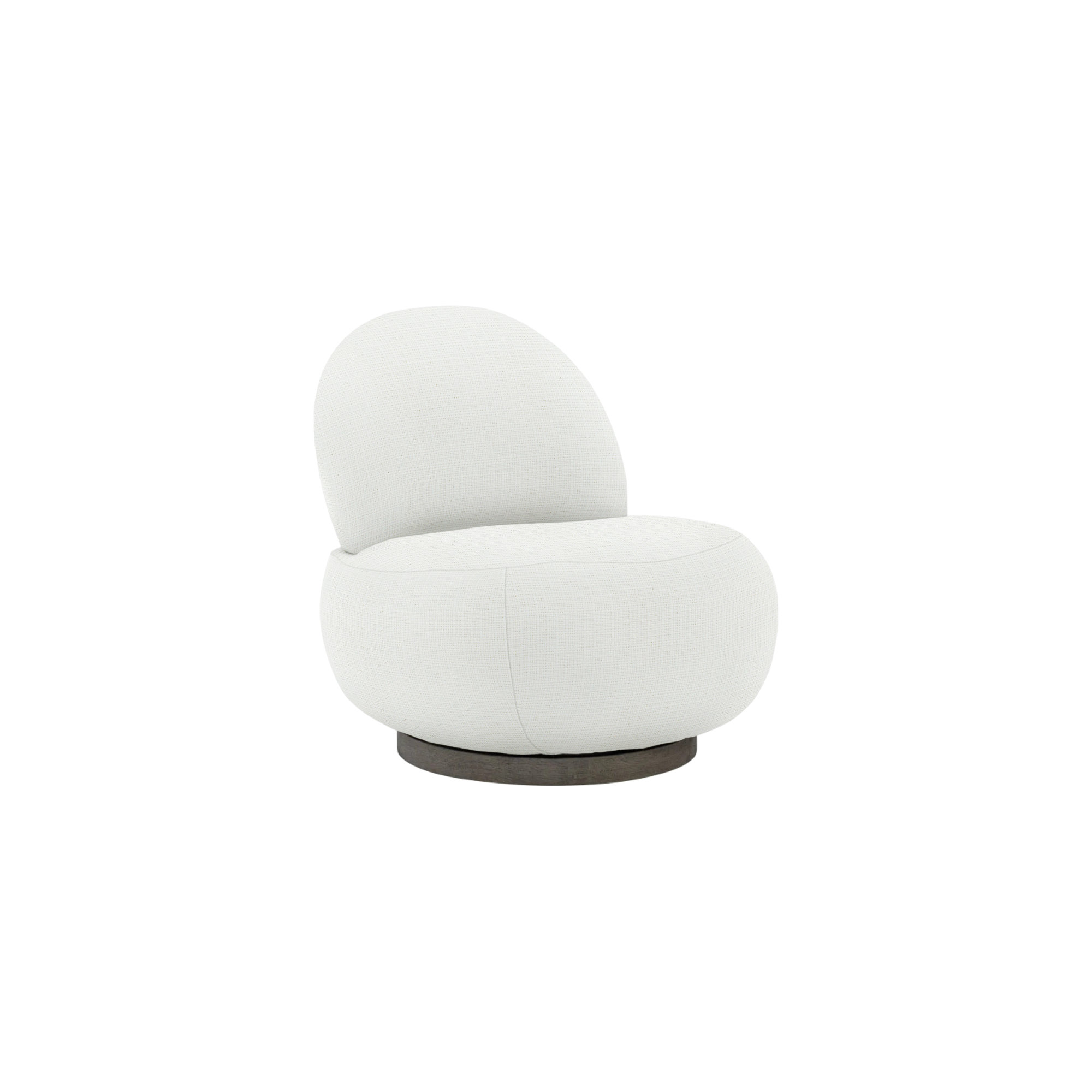 Caicos Swivel Patio Chair with Cushions, Cream Linen 6025-002