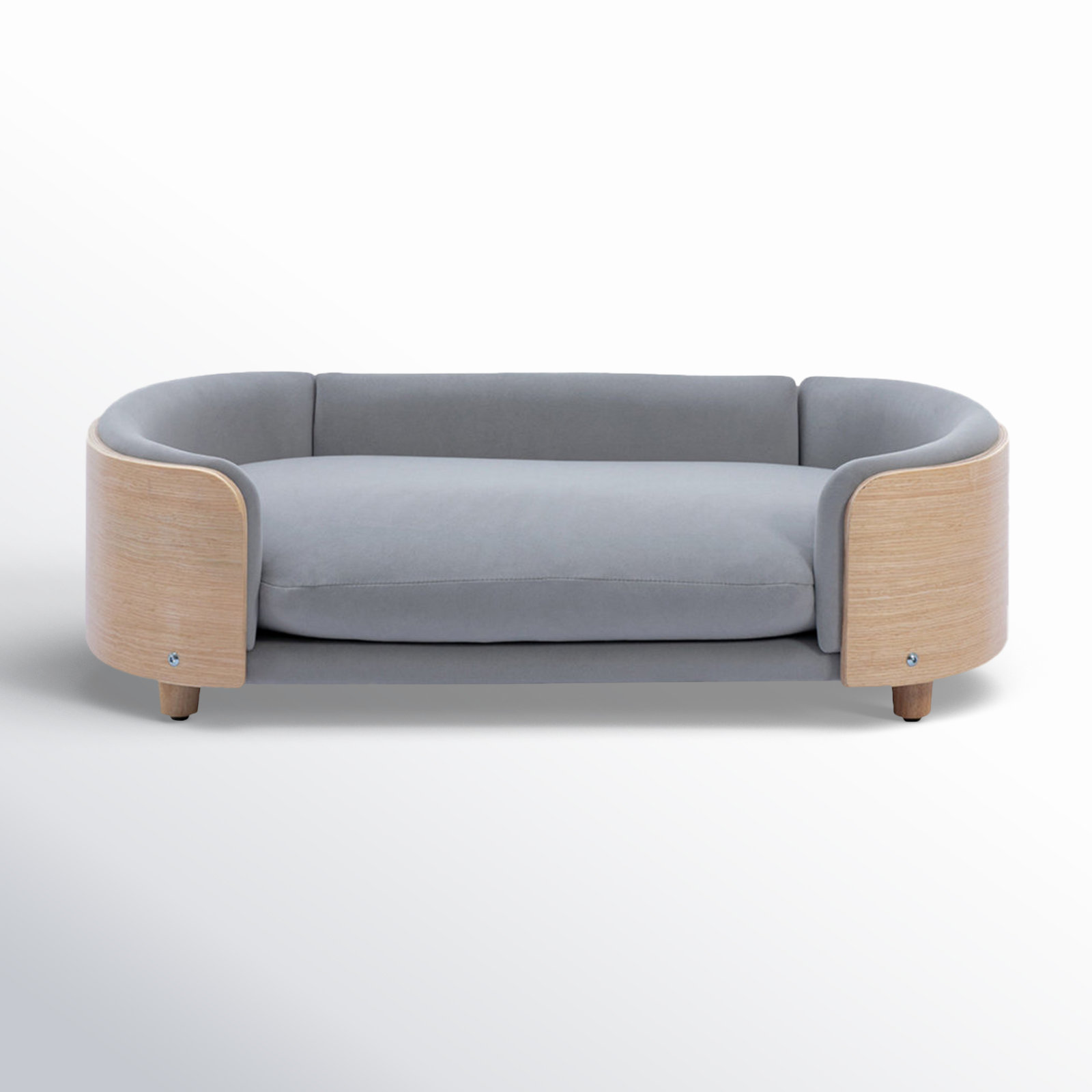 Inira Pet Bed, Light Gray/Natural, 11.02" H x 38.58" W x 26.77" D
