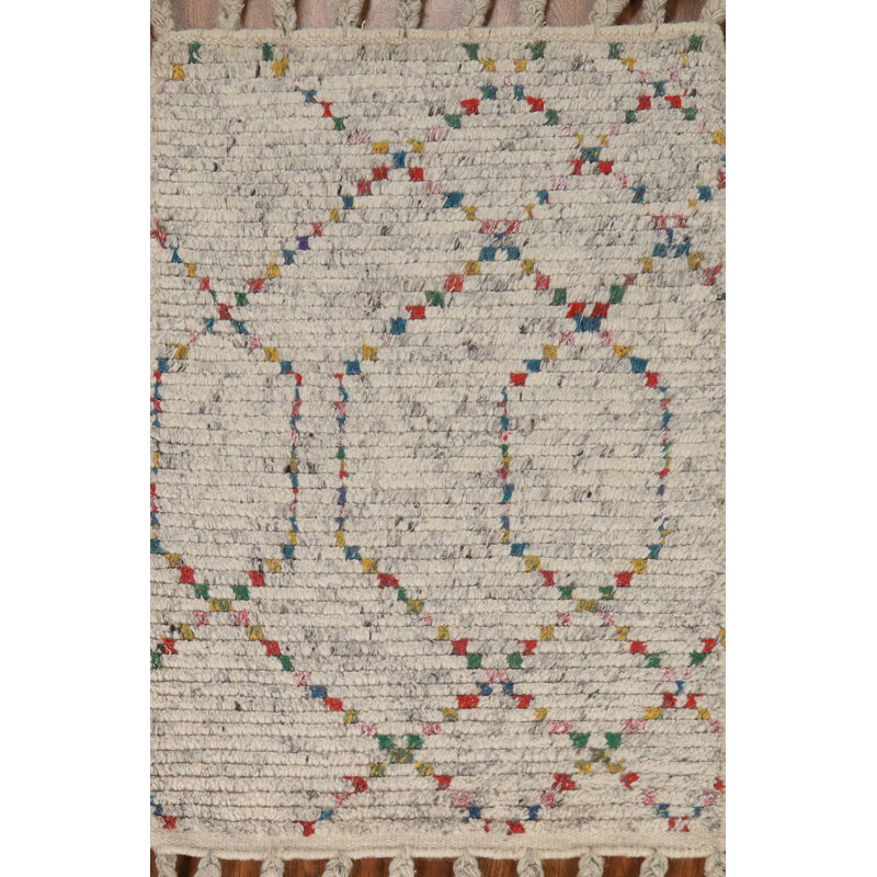 All-Over Striped Moroccan Indian Rug 2x3