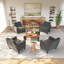 Chaise d'appoint rembourrée 30 "Mid Century-1873726870