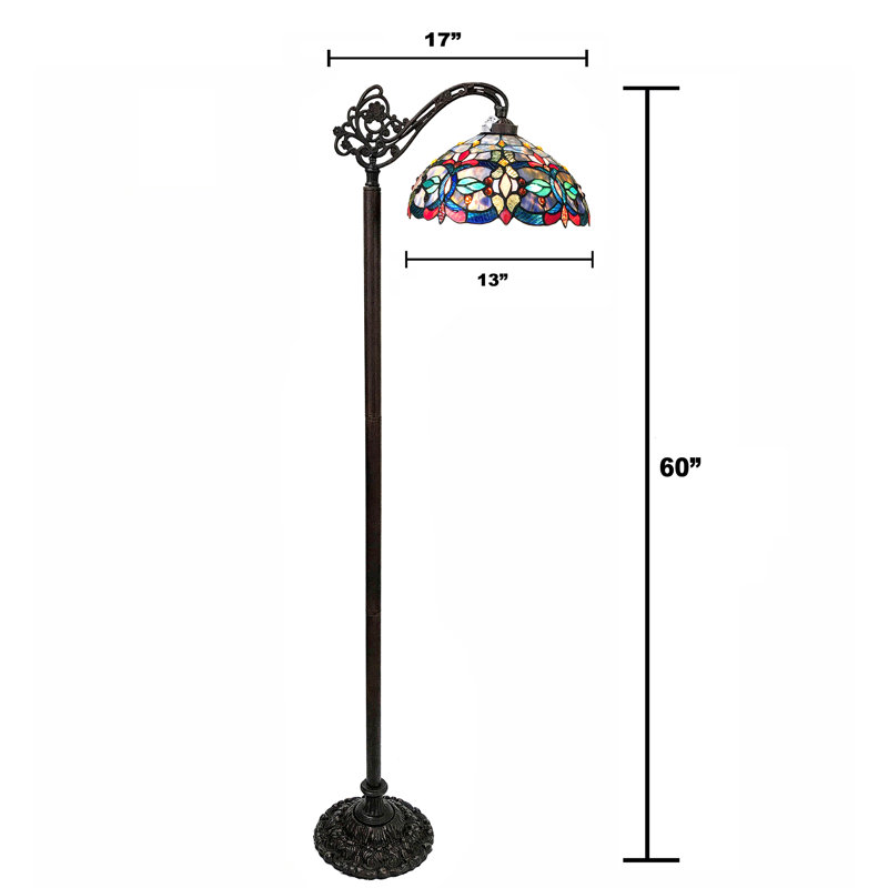 Henninger 60'' Antique Bronze Task Floor Lamp