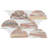Halfmoon 8.97" x 11.96" Marble Mosaic Wall & Floor Tile-89060639