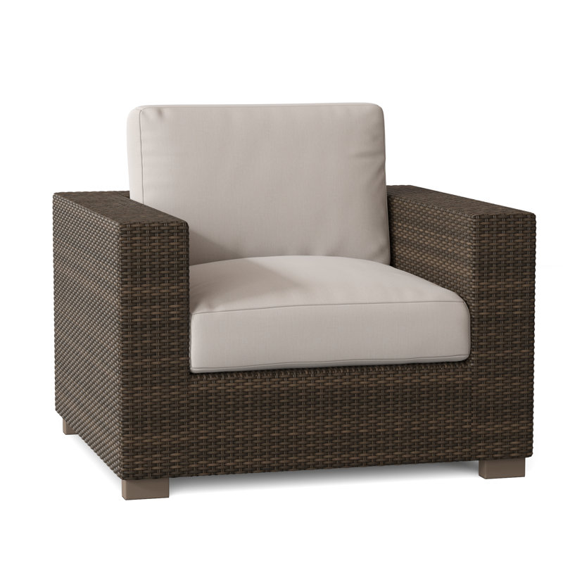 Montecito Outdoor Lounge Chair, Canvas Bird's Eye Sunbrella® Canvas