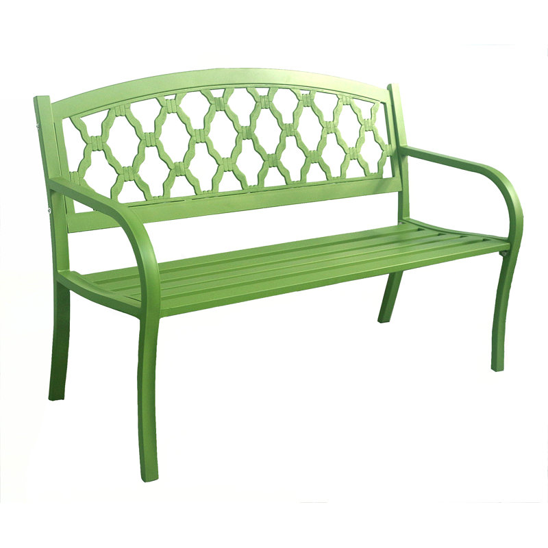 Banc de jardin en acier Evelyn, Vert
