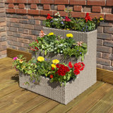 Rowlinson Tier Rattan Planter 