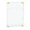 Floating Styrene Wall Frame with Rounded Edges, Gold Stand Off Caps: 22" X 28" Graphic Size, Overall Frame Size: 23.5"W x 31.5''H