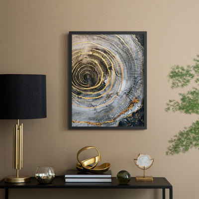 Série ABSTRACT CCxxxviii - reproduction encadrée de qualité supérieure - prête à être accrochée - aucun clou requis