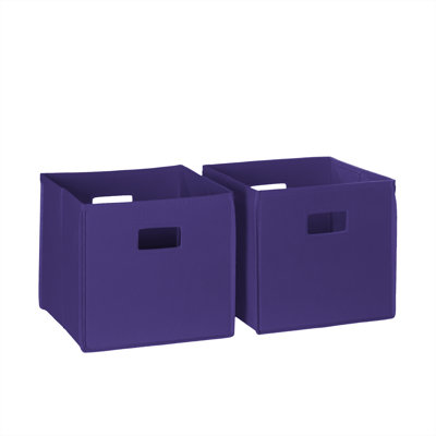 Organisateur de cubes de rangement pliable en tissu avec poignées pour salle de jeux RiverRidge Kids - mauve foncé