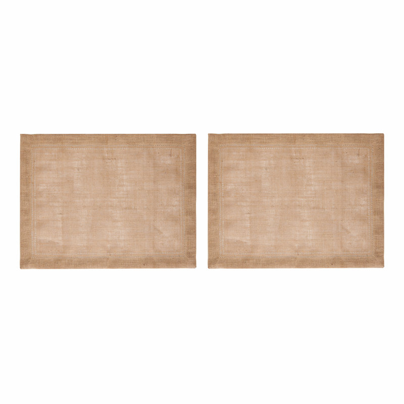 Mikasa Rectangle Jute Placemats, Set of 2, Natural, 35 x 45cm