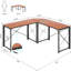 Table de travail d'écriture en L pour bureau à domicile-475200640