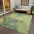 Machine Washable Indoor/Outdoor Xhevrie Green Rug-1478166287