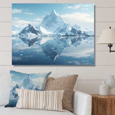 Glacier Glacial Majesty Geometric I - Landscapes Canvas Prints