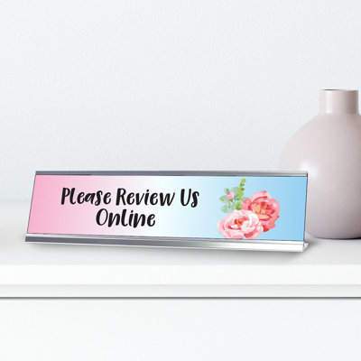 Enseigne florale de bureau de designer