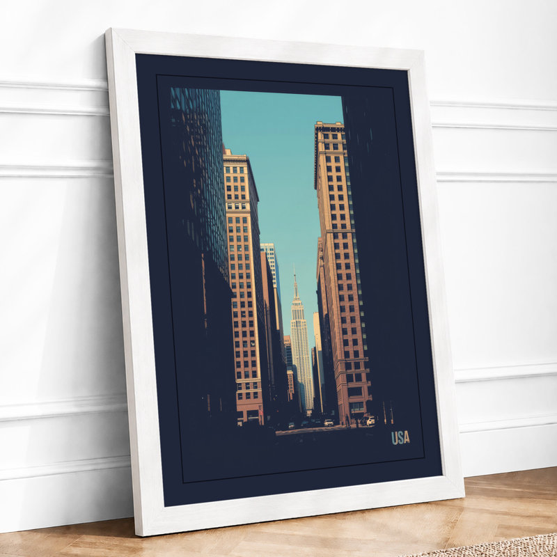 Urban Canyon: Art Deco - Framed Print, A4 - 29.7 x 21.0 cm, White