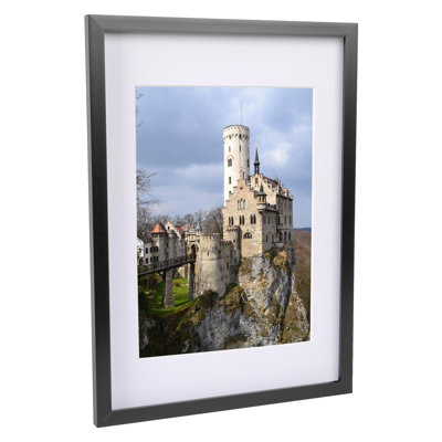 Nicola Spring - Photo Frame with White A4 Mount - A3 (12" x 17") - Black