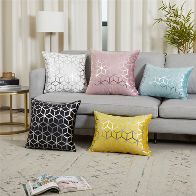 Geometric Velvet Pillow Cover