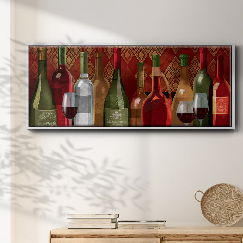 Wine Tasting- Framed Canvas, 20" H x 50" W
