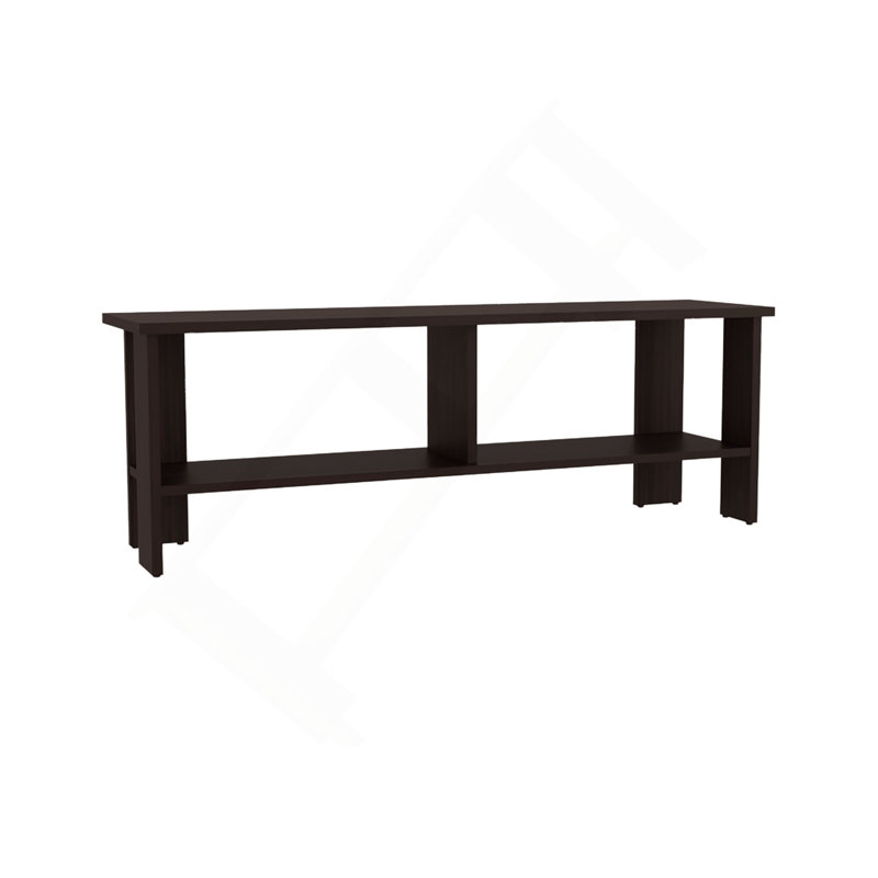 Meuble télé, 2 tablettes, Chêne foncé