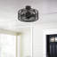 Ventilateur de plafond intérieur / extérieur 13 pouces avec ensemble d'ampoules DEL Wright - Bronze vieilli avec pales bronze vieilli