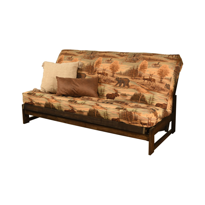 Stratford Full / Double 74'' Upholstered Futon And Mattress, Canadian  