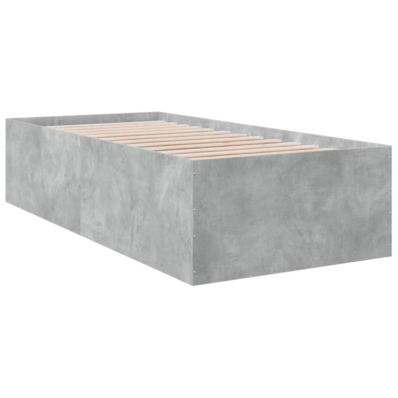Pautauros Bed, Concrete Grey, Small Single (75 x 190 cm)