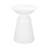 Suma Outdoor Side End Table Set Of 2, Round Top, Pedestal, White Iron-121489371