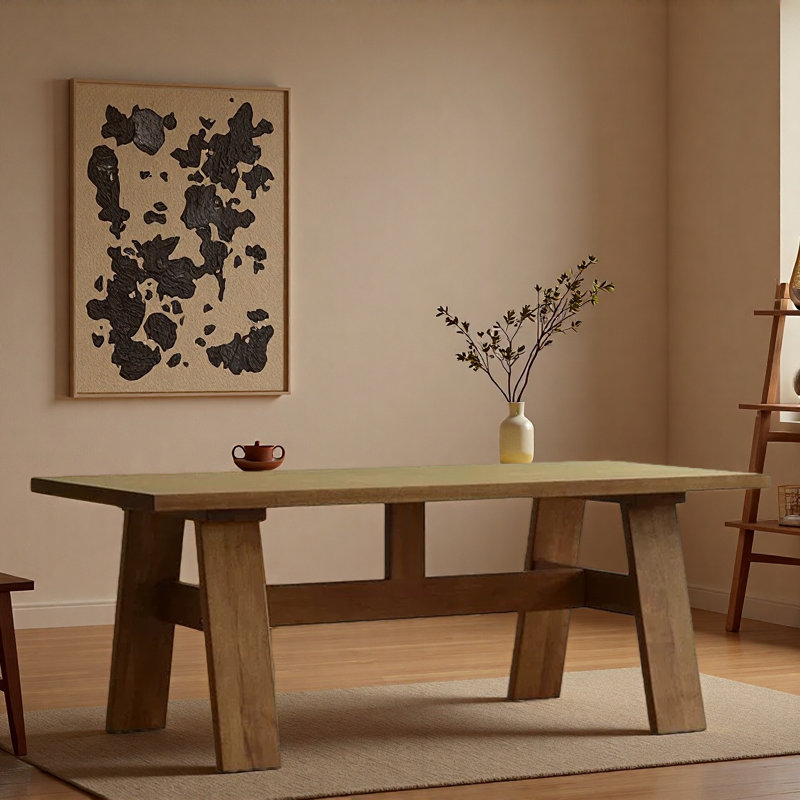 Table de salle à manger Wabi-sabi, H 29,53 po x L 78,74 po x l 35,43 po