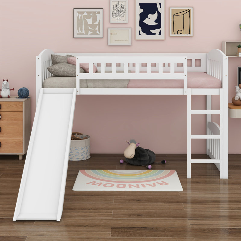 Jaevaughn Kids Twin Loft Bed, White
