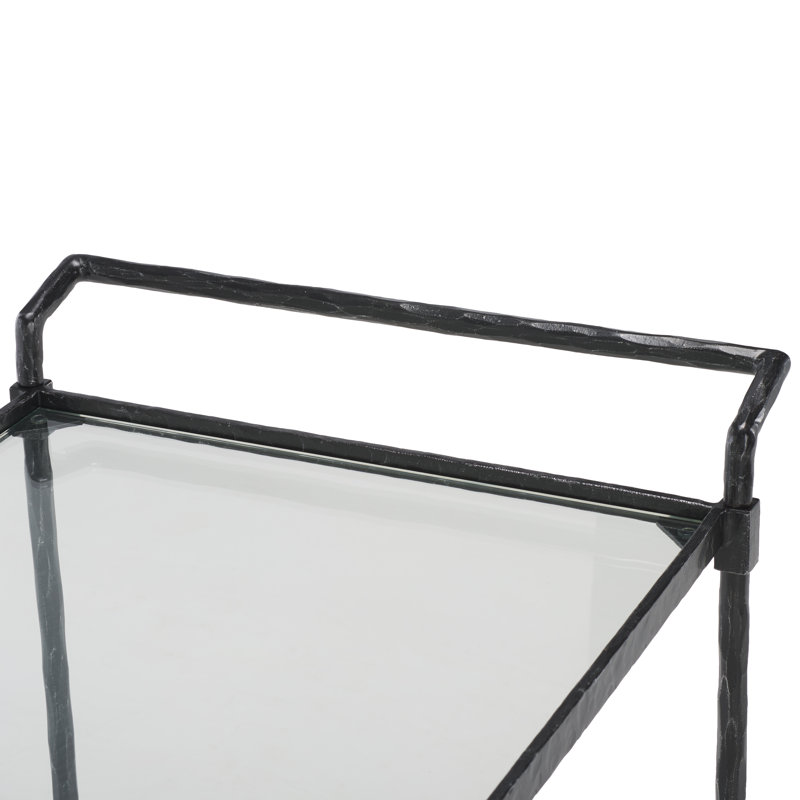 Isabellina Metal and Glass Bar Cart