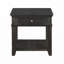 Table basse en bois avec tablette de plancher