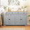 Buffet avec tiroirs de rangement, tablettes réglables, bois