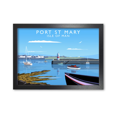 Port St Mary Isle Of Man 1 Piece Single Picture Frame Wall Art