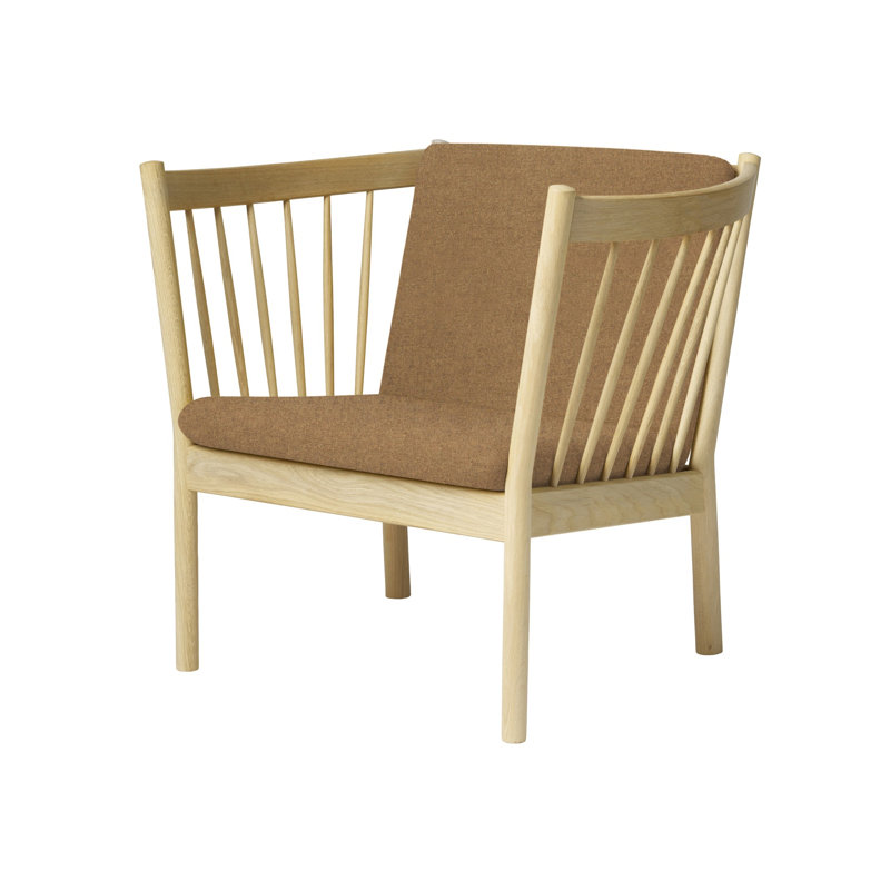 J146 Barrel Chair, Brown Wool