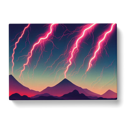 Magical Lightning Storm - Wrapped Canvas