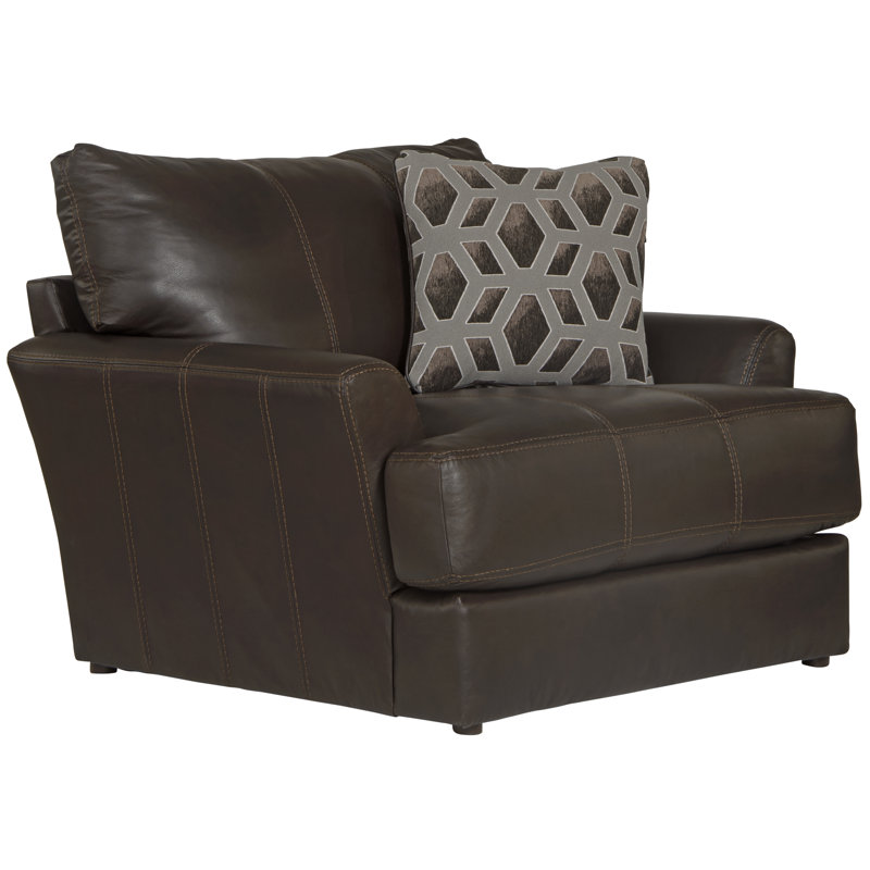 Fauteuil club italien en cuir, Similicuir brun foncé
