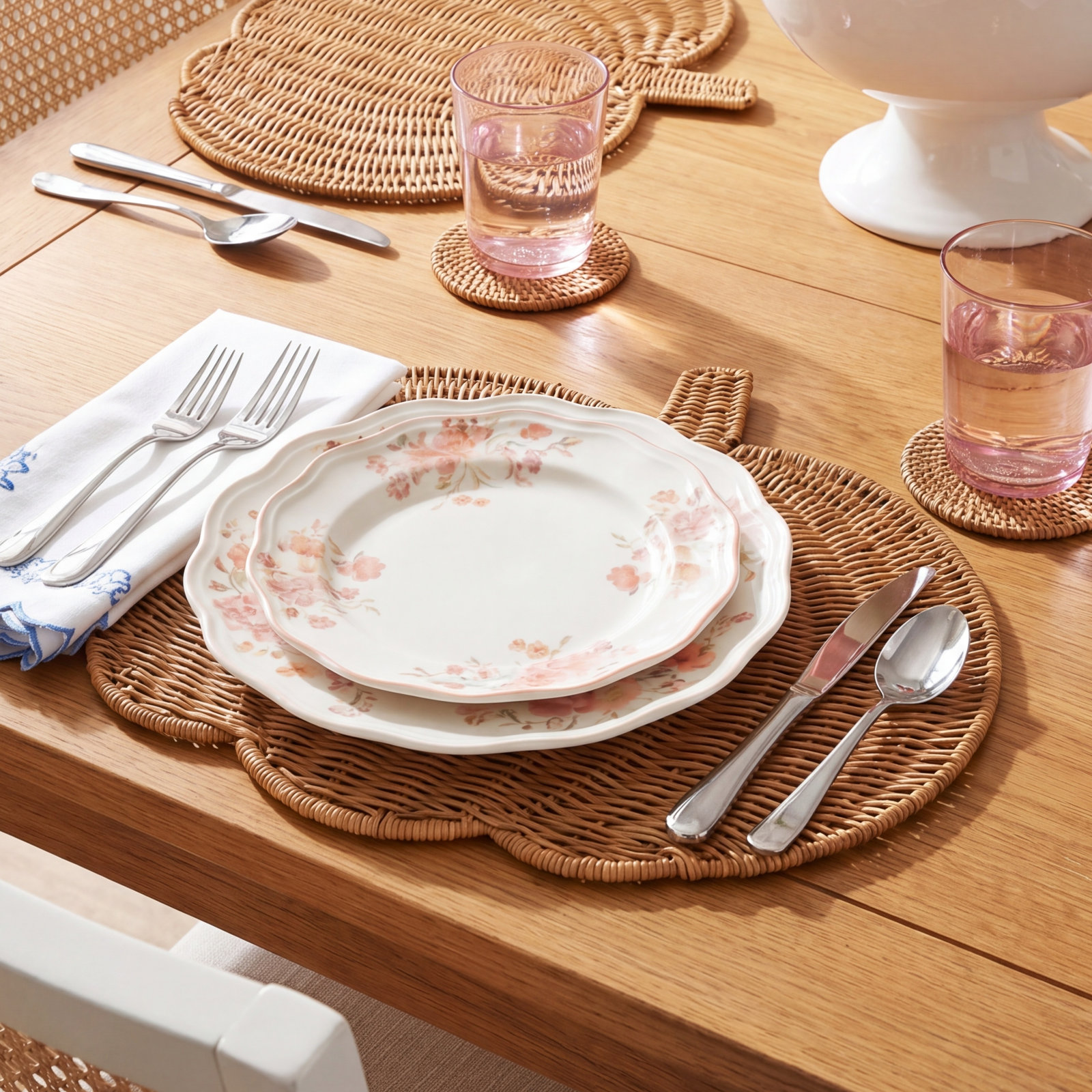 Archer Collection Archer Reversible Rattan Placemat, Light Brown