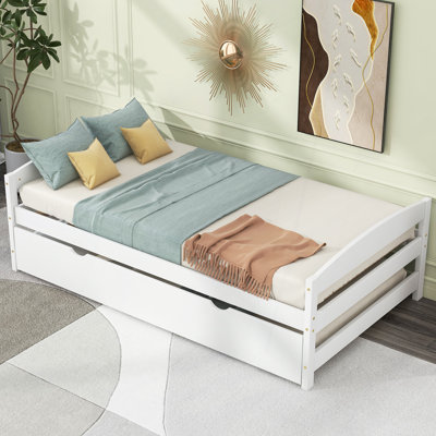Lit plateforme simple avec lit gigogne simple