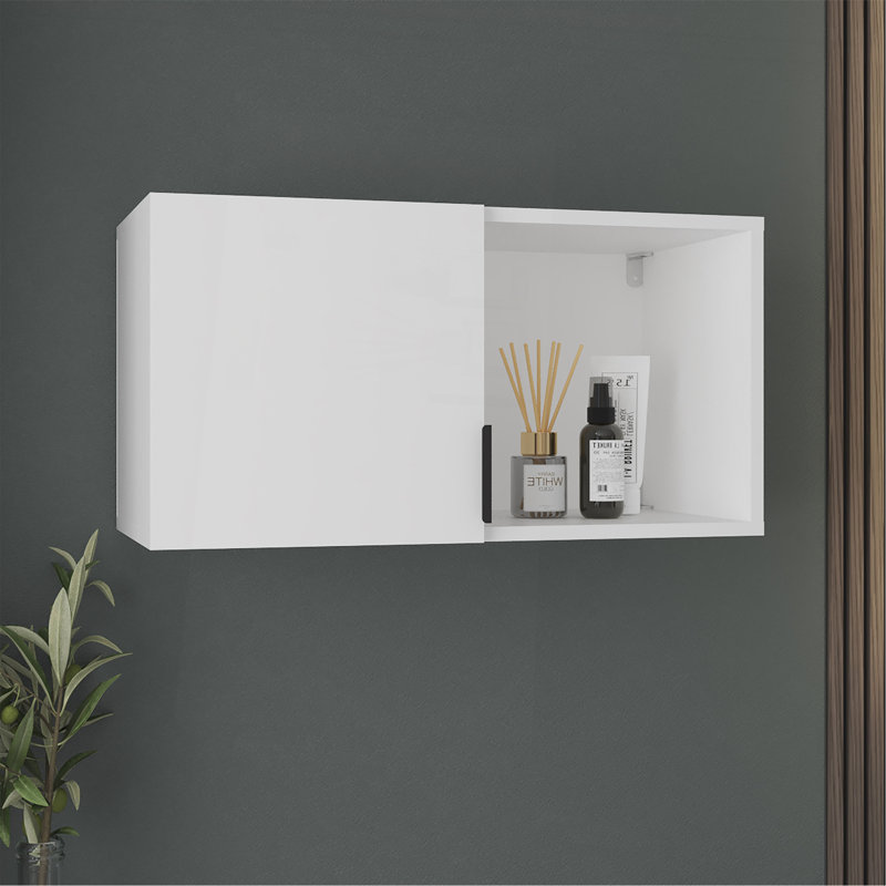 Armoire à pharmacie Kaser avec miroir et tablettes, avec option de position verticale ou horizontale, solution de rangement de salle de bain moderne